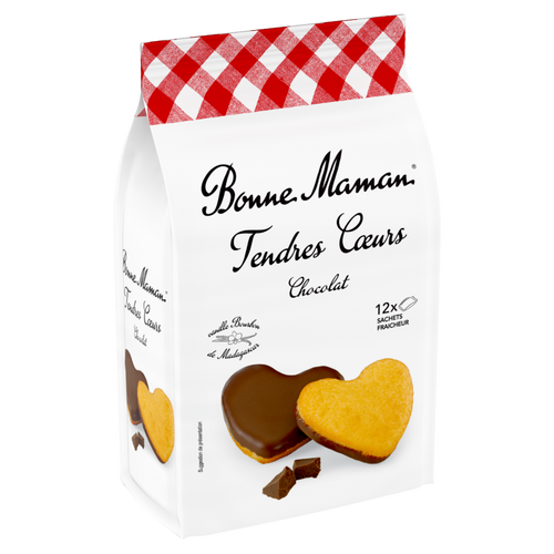 Tendres cœurs nappés au chocolat - Bonne Maman BE - 1